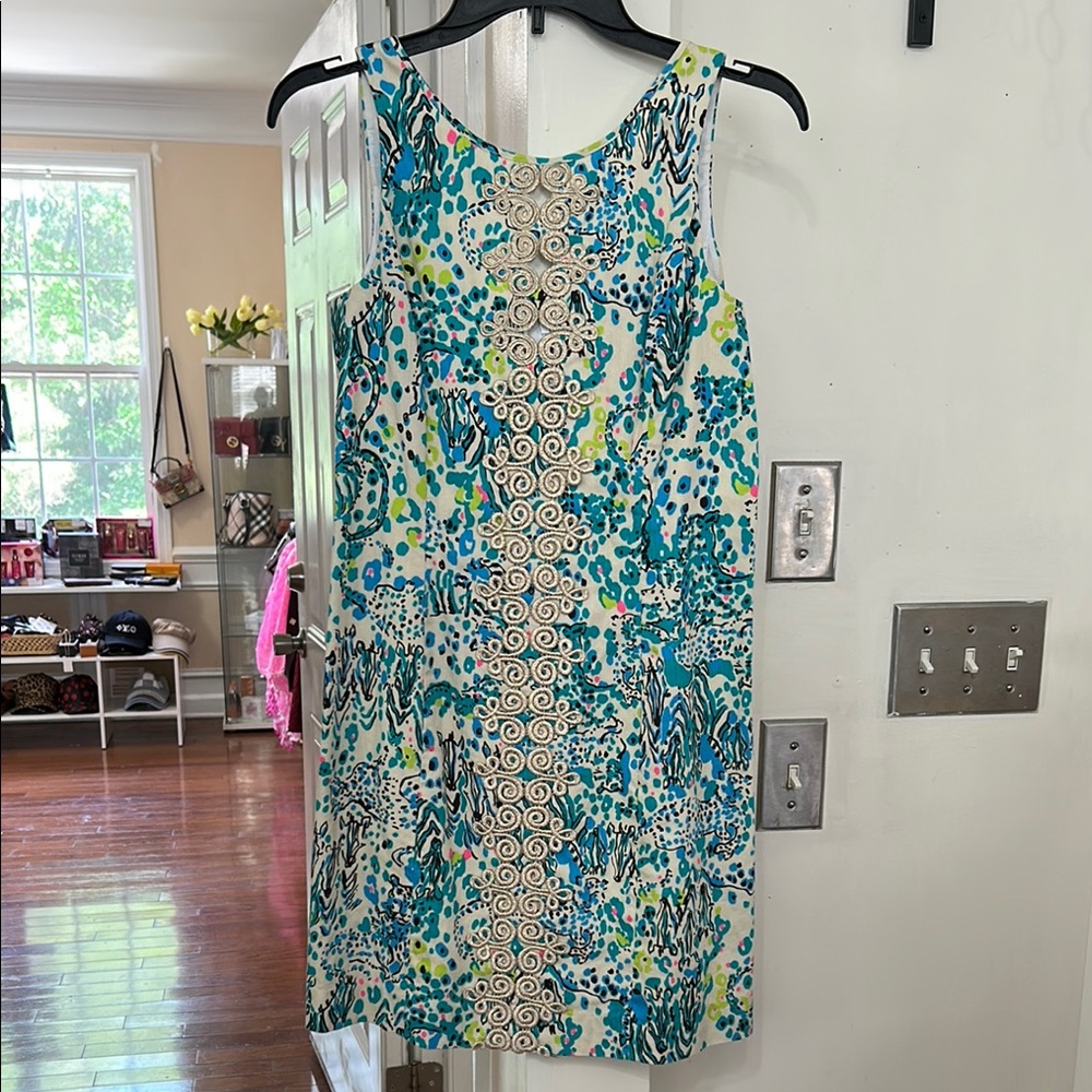 Elegant Multicolor Patterned Dress - image 1